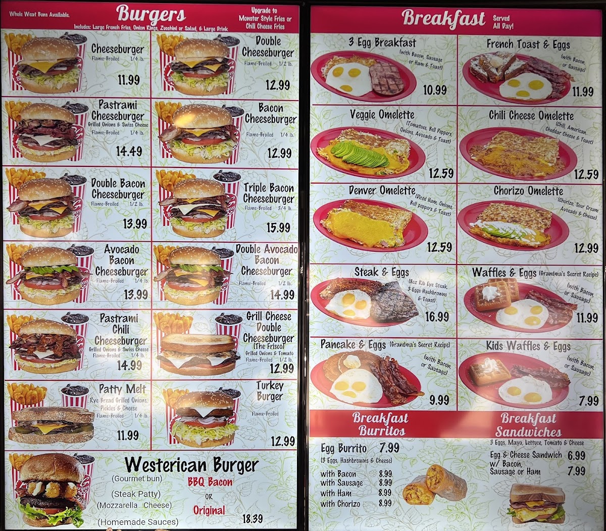 P & G Burgers Menu - Image 3